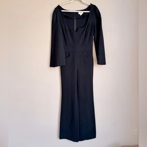 Maeve Anthropology Sample Jumpsuit Bell Sleeve Wide Legs Wide V neckline US 6